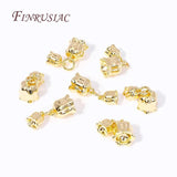 18K Plated Brass Metal Bell Orchid Flower Charms Pendants