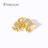 18K Plated Brass Metal Bell Orchid Flower Charms Pendants