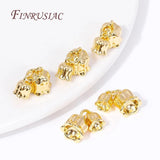 18K Plated Brass Metal Bell Orchid Flower Charms Pendants