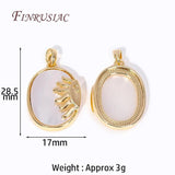18K Plated Brass Shell Sun Pendant for Necklace Making, Fashion Charms DIY