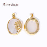18K Plated Brass Shell Sun Pendant for Necklace Making, Fashion Charms DIY