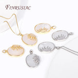 18K Plated Brass Shell Sun Pendant for Necklace Making, Fashion Charms DIY