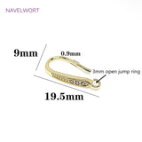 14K Plated Zircon Earring Hooks DIY Jewelry Findings