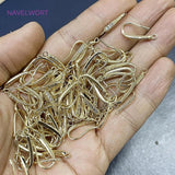 14K Plated Zircon Earring Hooks DIY Jewelry Findings