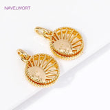 18K Plated Sun Moon Charms Double Layer Pendants