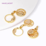 18K Plated Sun Moon Charms Double Layer Pendants
