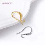 Rhodium Plated Earring Hooks Earwire Fittings