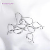 Rhodium Plated Earring Hooks Earwire Fittings