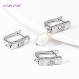 18K Plated Zircon Ear Wire Fastener for DIY Earrings