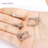 18K Plated Zircon Ear Wire Fastener for DIY Earrings