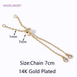 14K Plated Box Chain Bracelet Component for DIY Jewelry Making