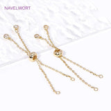 14K Plated Box Chain Bracelet Component for DIY Jewelry Making