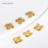 Brass 7mm Bead Caps 18k Plated DIY Jewelry Findings