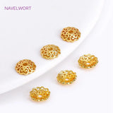 Brass 7mm Bead Caps 18k Plated DIY Jewelry Findings
