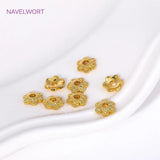 Brass 7mm Bead Caps 18k Plated DIY Jewelry Findings