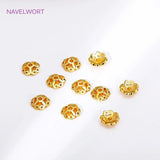 Brass 7mm Bead Caps 18k Plated DIY Jewelry Findings