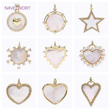 18K Plated Brass Heart Charm Pendants for Jewelry Making