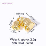 18K Plated Brass Double Bell Orchid Charms Pendant for Jewelry Making