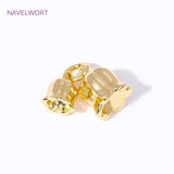 18K Plated Brass Double Bell Orchid Charms Pendant for Jewelry Making