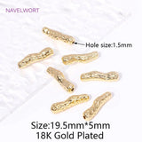 18K Plated Spacer Beads Brass Tube Beads DIY Jewelry Making Supplies