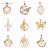 18K Plated Virgin Mary Pendant Oval Charm DIY Necklace Jewelry Making