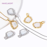 18K Plated Shell Charms Pendants for Jewelry Making Supplies