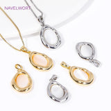 18K Plated Shell Charms Pendants for Jewelry Making Supplies