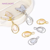 18K Plated Shell Charms Pendants for Jewelry Making Supplies