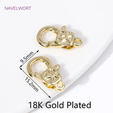 18K Plated Lobster Clasps Fasteners for DIY Jewelry Making