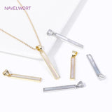 Slender Strip Charms Necklace Inlaid Shell Charms Pendants DIY Jewelry Making