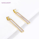 Slender Strip Charms Necklace Inlaid Shell Charms Pendants DIY Jewelry Making