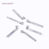 Slender Strip Charms Necklace Inlaid Shell Charms Pendants DIY Jewelry Making