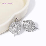18K CZ Round Earring Clasps Fasteners Jewelry Making DIY