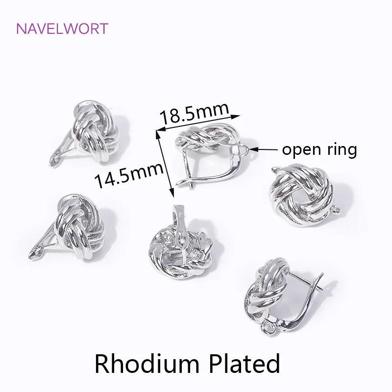 18K Plated Twist Round Earrings Clasps Hooks Fasteners