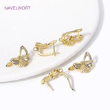 18K Plated Twist Round Earrings Clasps Hooks Fasteners