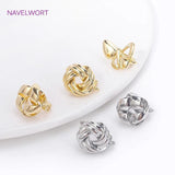 18K Plated Twist Round Earrings Clasps Hooks Fasteners