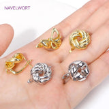 18K Plated Twist Round Earrings Clasps Hooks Fasteners
