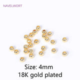 18K Plated Brass Spacer Beads for Jewelry Making