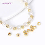 18K Plated Brass Spacer Beads for Jewelry Making