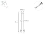 Acrylic Earrings Tube Sleeve Anti-Allergy Safety Pad Protector 8MM