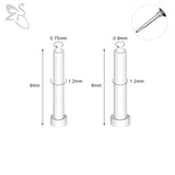 Acrylic Earrings Tube Sleeve Anti-Allergy Safety Pad Protector 8MM