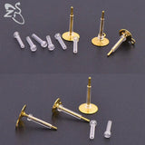 Acrylic Earrings Tube Sleeve Anti-Allergy Safety Pad Protector 8MM