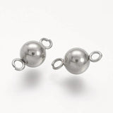20pcs Stainless Steel Double Hoops Connectors for Jewelry Making 16x8mm