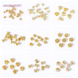 18K Plated Big Hole Spacer Beads for Jewelry Making