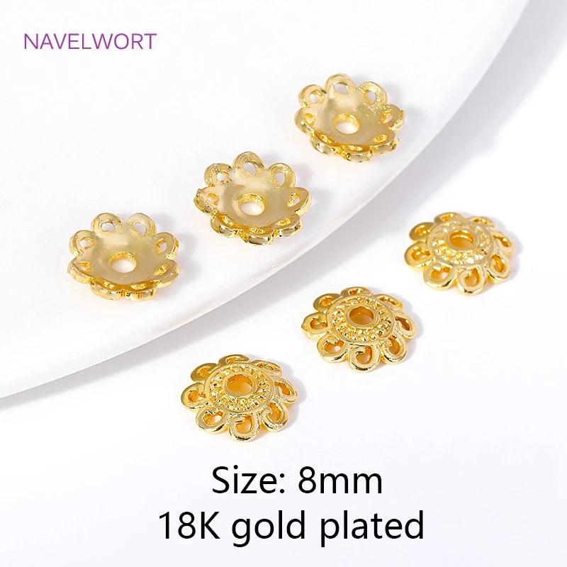 8mm Flower Bead Caps Hollow DIY Bracelet Crafts
