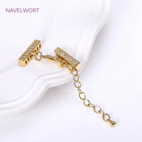 18K Plated Lobster Clasps Extender Chain with Cuboid Spacer Bars