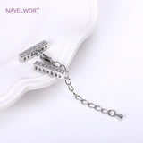18K Plated Lobster Clasps Extender Chain with Cuboid Spacer Bars