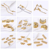 18K Plated Lobster Clasps Extender Chain with Cuboid Spacer Bars