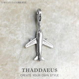 925 Sterling Silver Aircraft Pendant Dangle Charm