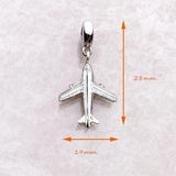 925 Sterling Silver Aircraft Pendant Dangle Charm